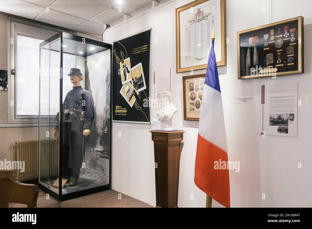 Paris France Sept 03 2019 Exhibition In The Musee De La Prefecture