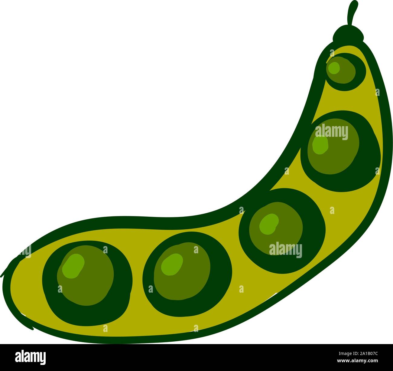 Flat Peas Illustration Vector On White Background Stock Vector Image