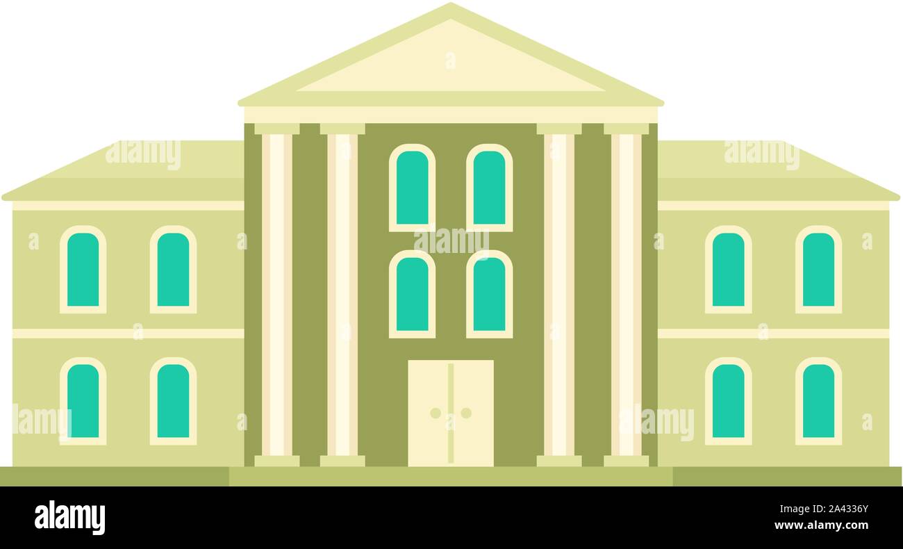 Supreme Courthouse Icon Flat Illustration Of Supreme Courthouse Vector