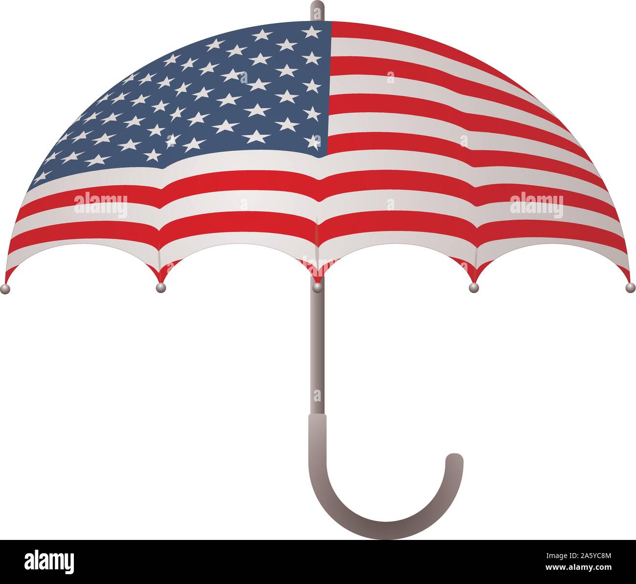 United States Of America Flag Umbrella Social Security Concept