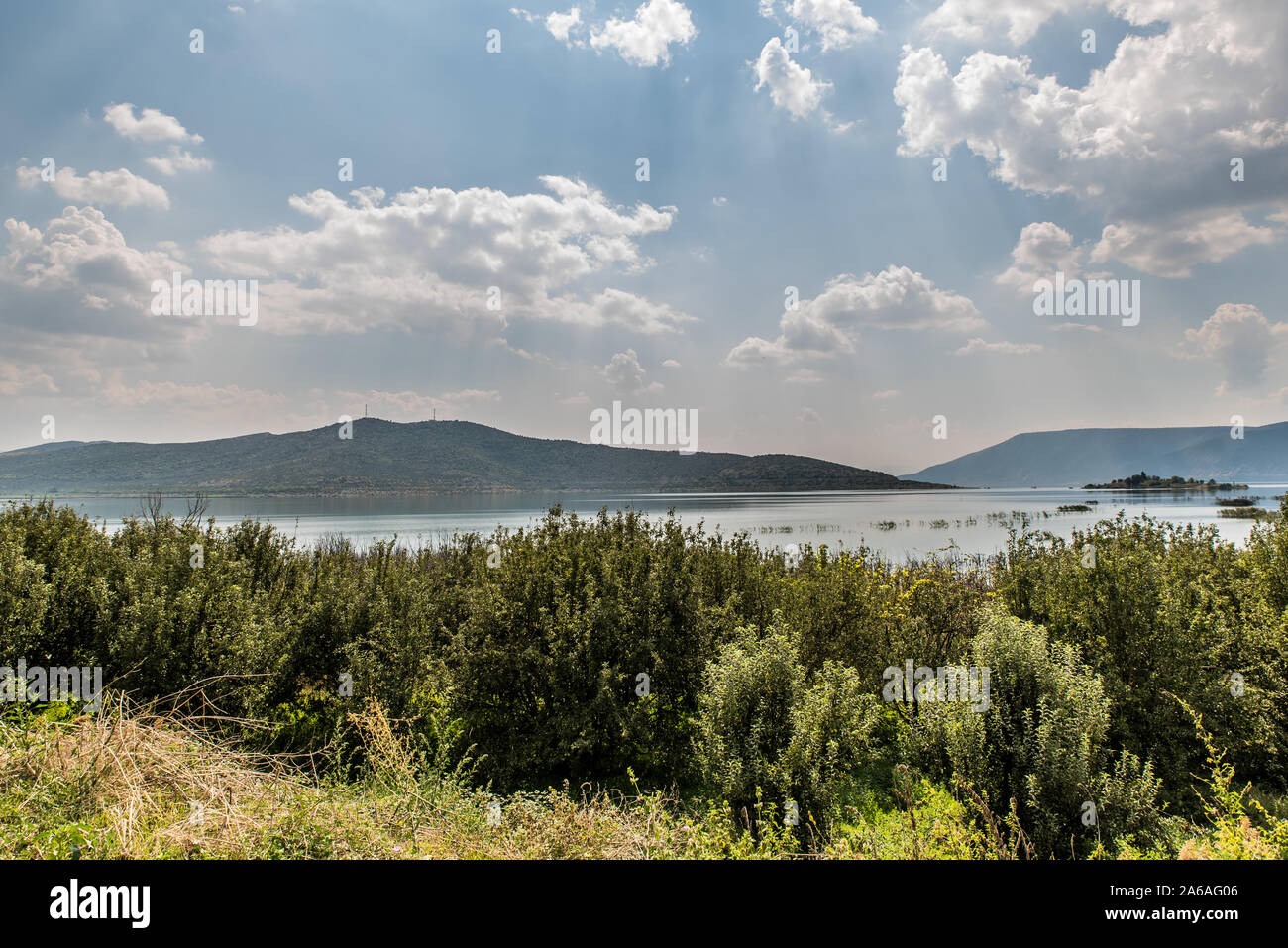 Lake Vegoritida As Seen From Arnissa In Florina Macedonia Greece