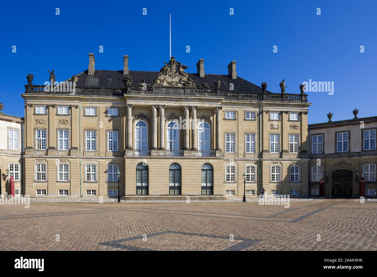 The Royal Palace Amalienborg In Copenhagen Denmark Stock Photo Alamy