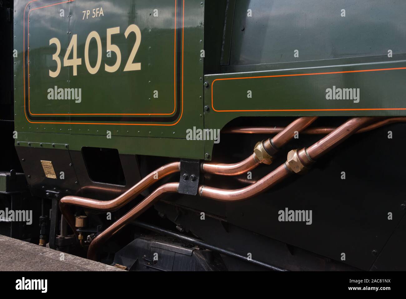 Battle Of Britain Class Steam Locomotive Braunton Running As