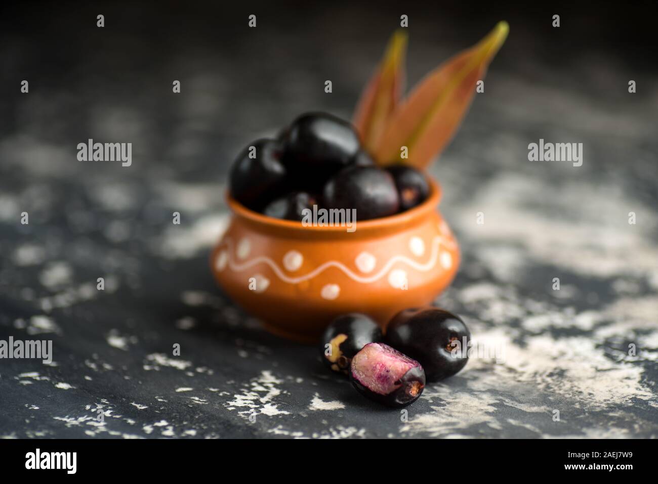 Jambolan Plum Or Jambul Or Jamun Fruit Java Plum Syzygium Cumini