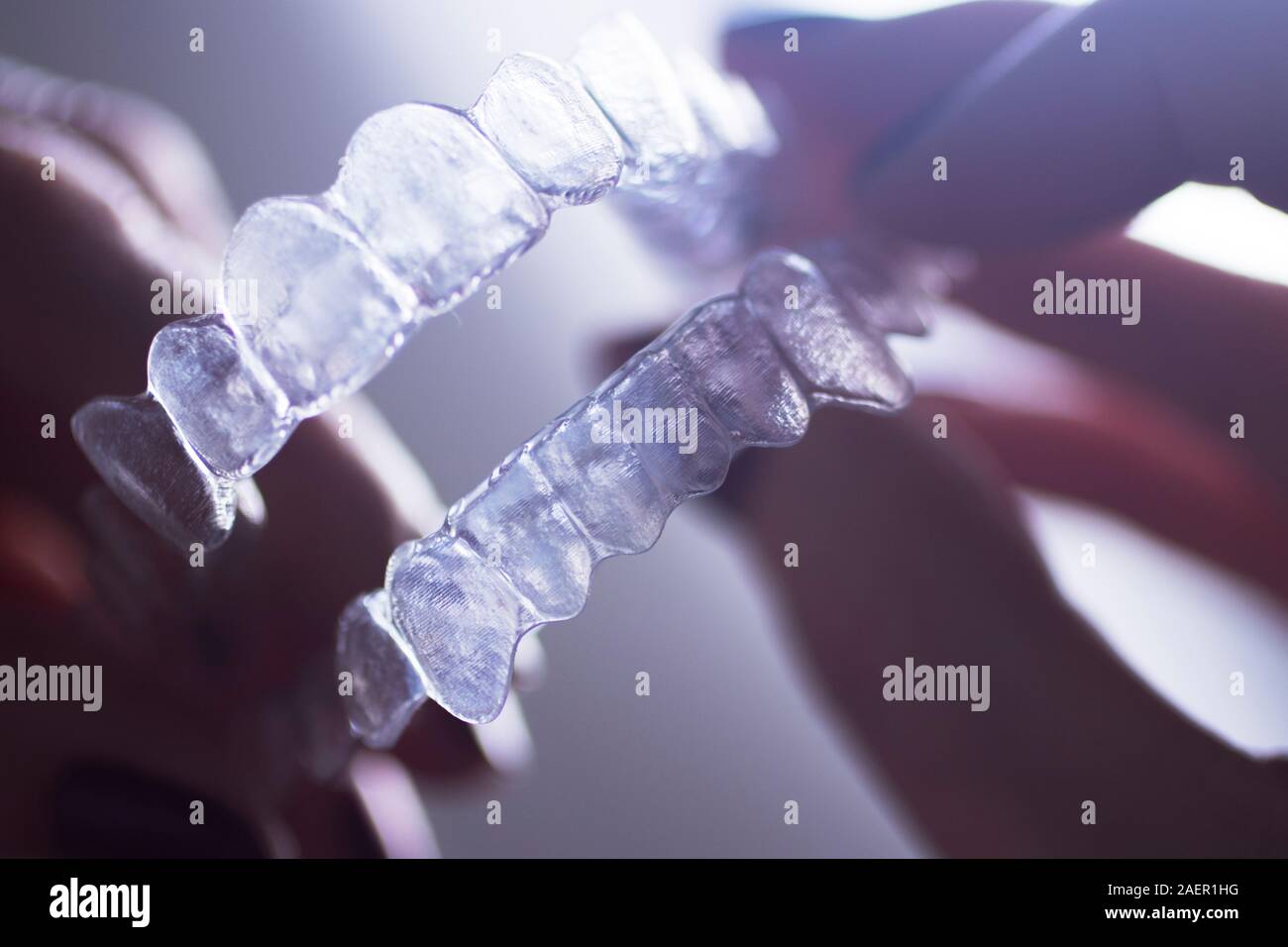 Clear Dental Teeth Retainer Brackets To Straighten And Align Each Tooth