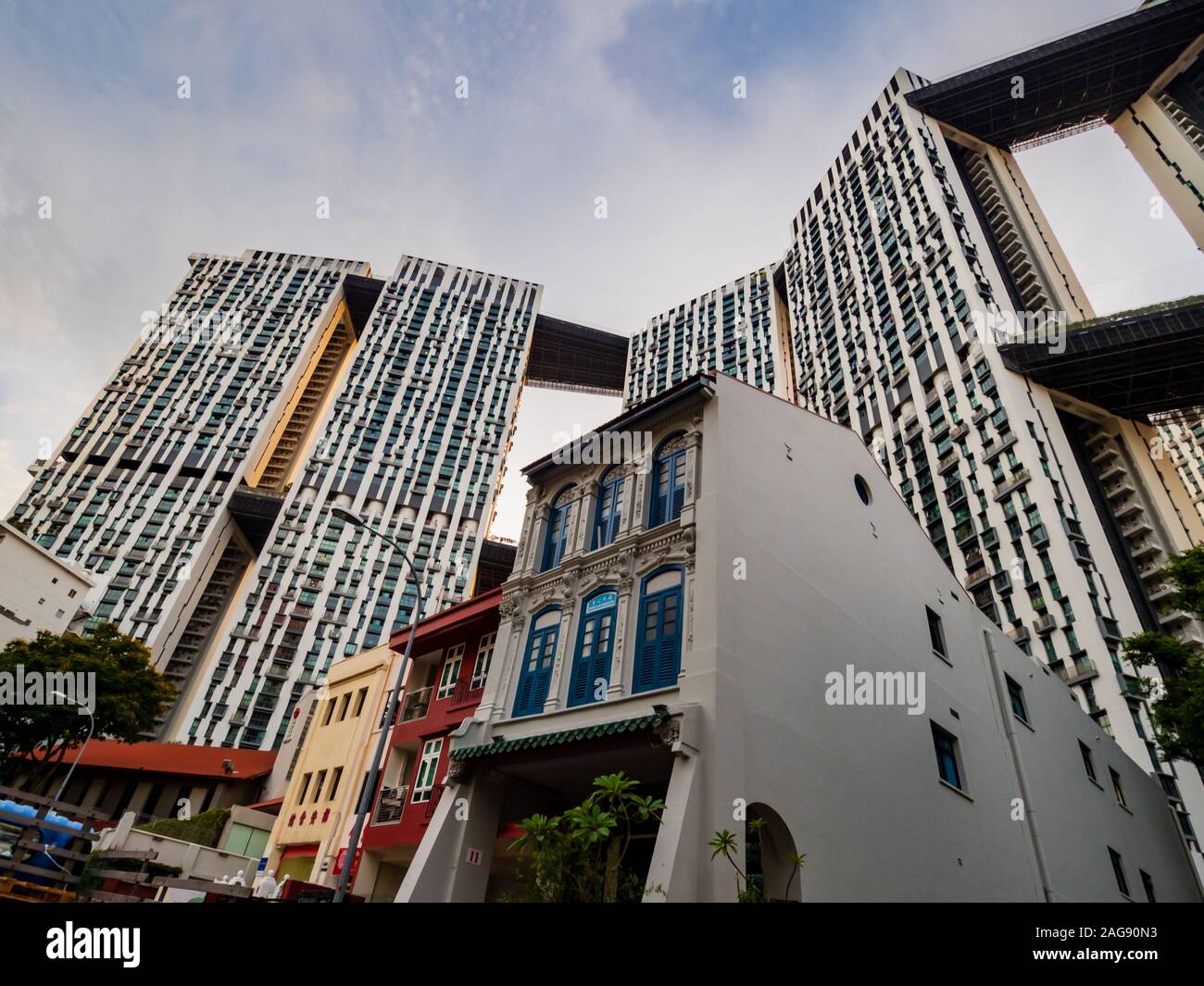 SINGAPORE 13 APR 2019 Low Angle Of The Pinnacle Duxton Pinnacle