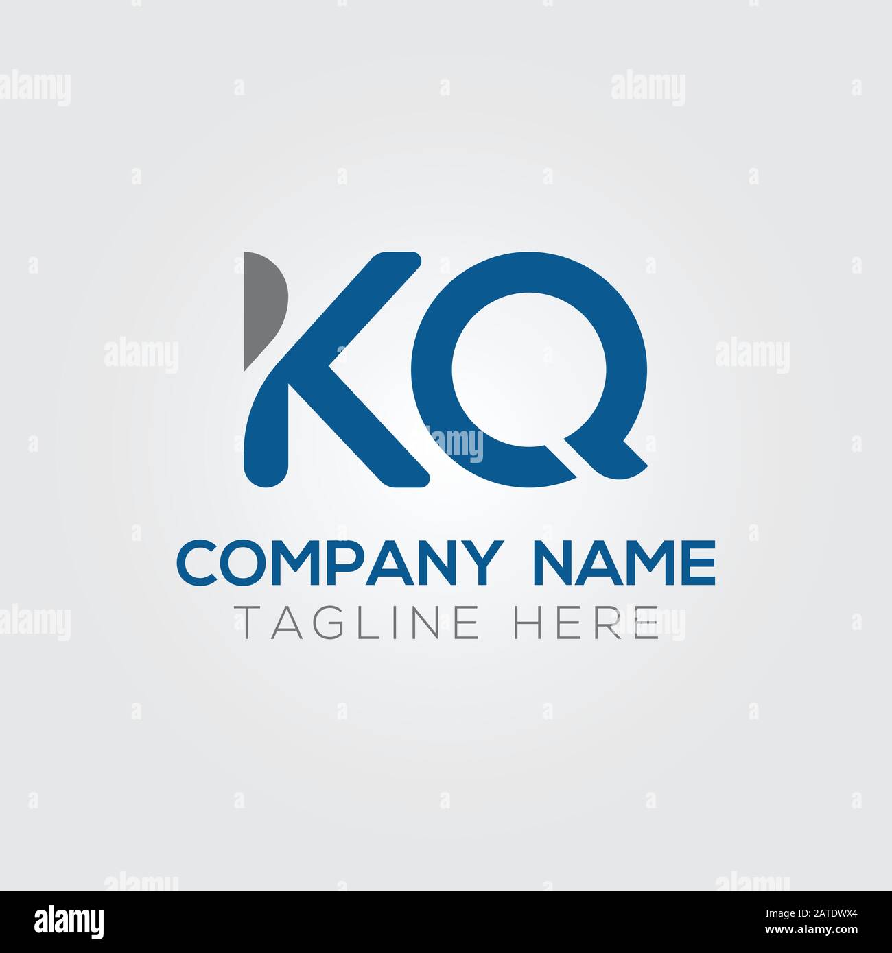 Initial Alphabet Kq Logo Design Vector Template Abstract Letter Kq