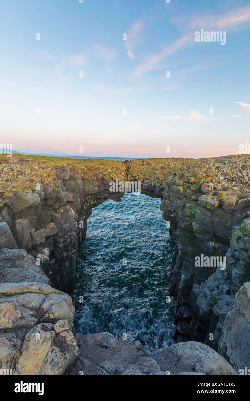 Gatklettur Or Hellnar Arch Is A Famous Naturally Formed Stone Arch On