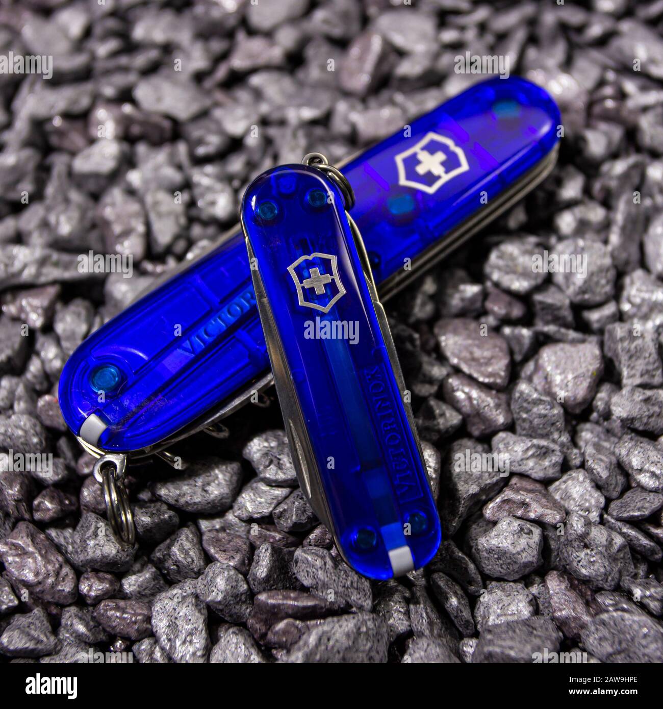 Ibach Switzerland Two Blue Swiss Army Knife Victorinox