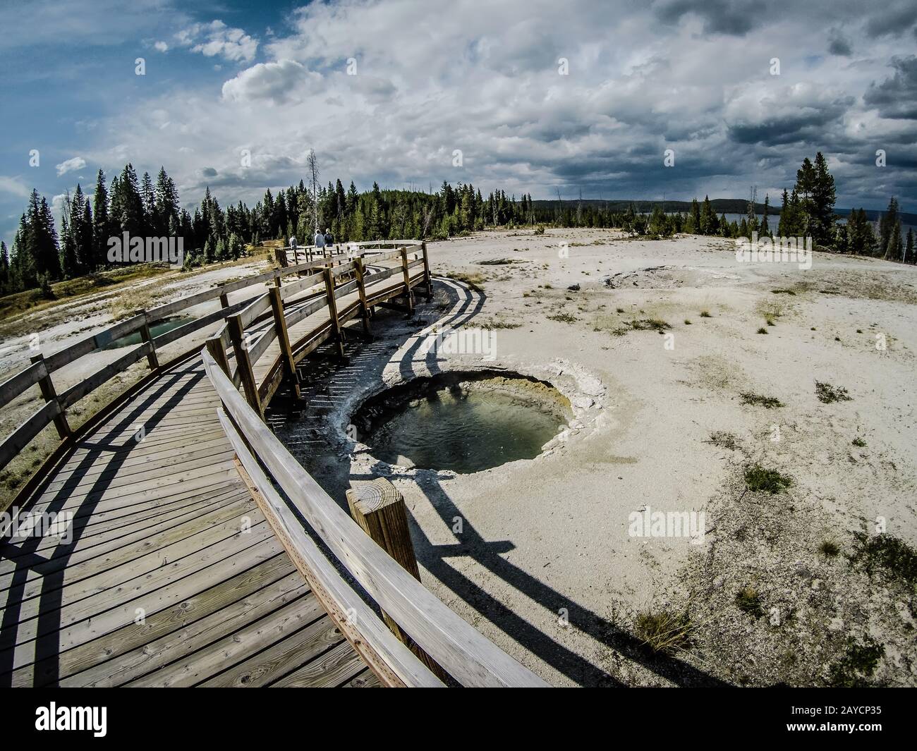 Yellowstone West Thumb Geyser Basin Stock Photo Alamy