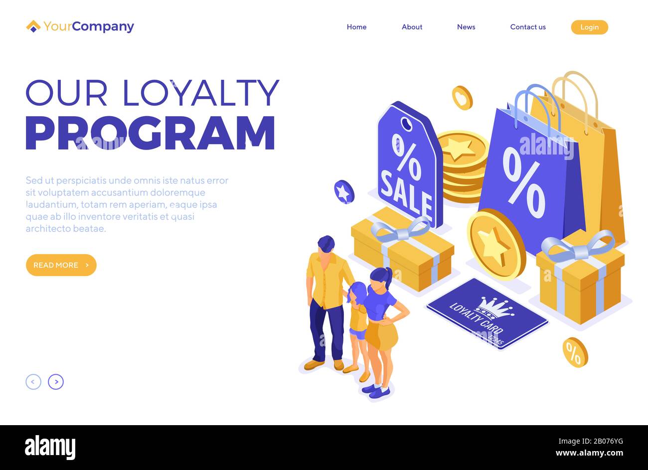 Customer Loyalty Programs Banner Stock Vector Image Art Alamy