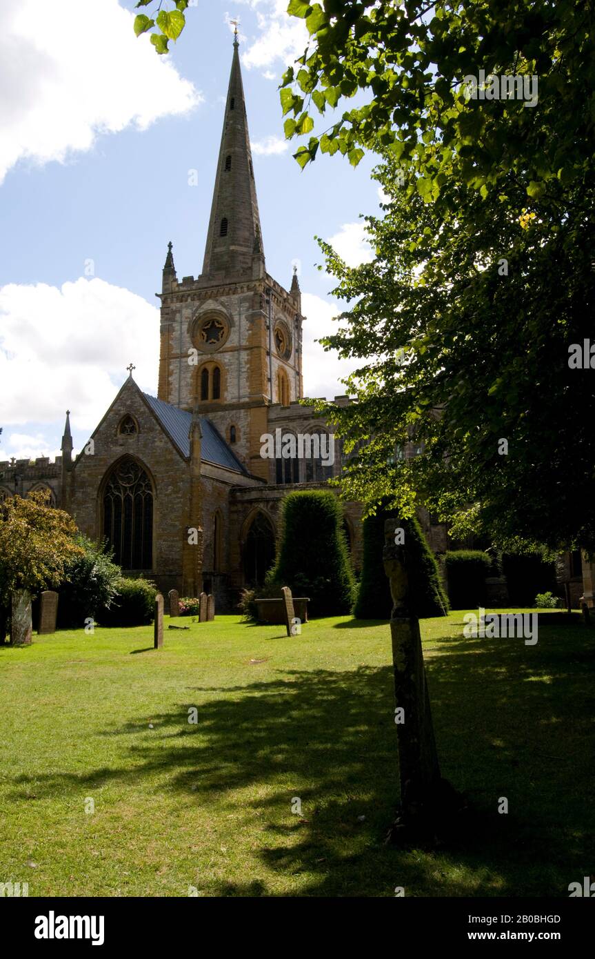 Holy Trinity Church Stratford Upon Avon Warwickshire England Uk Stock