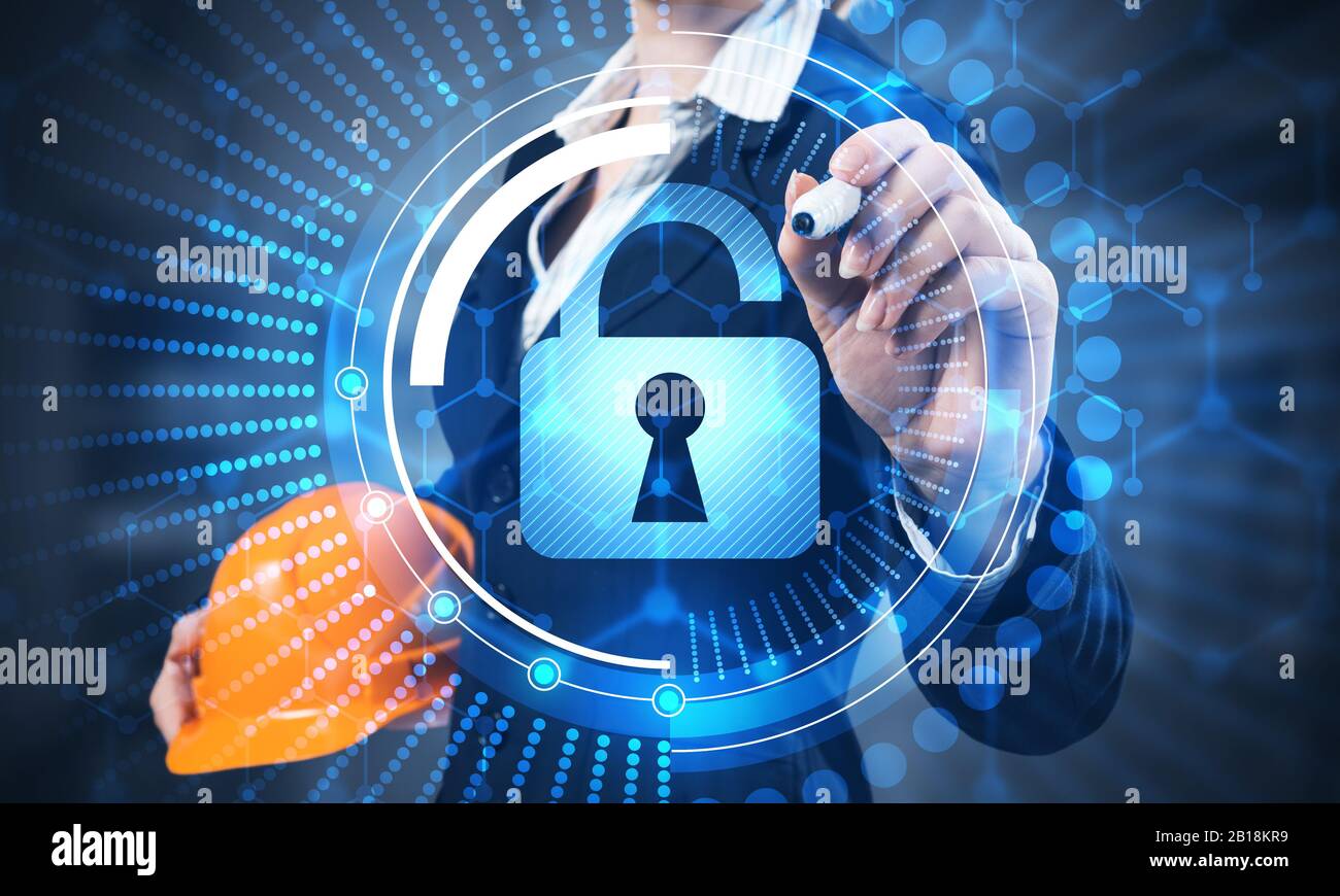 Digital Cybersecurity And Network Protection Stock Photo Alamy