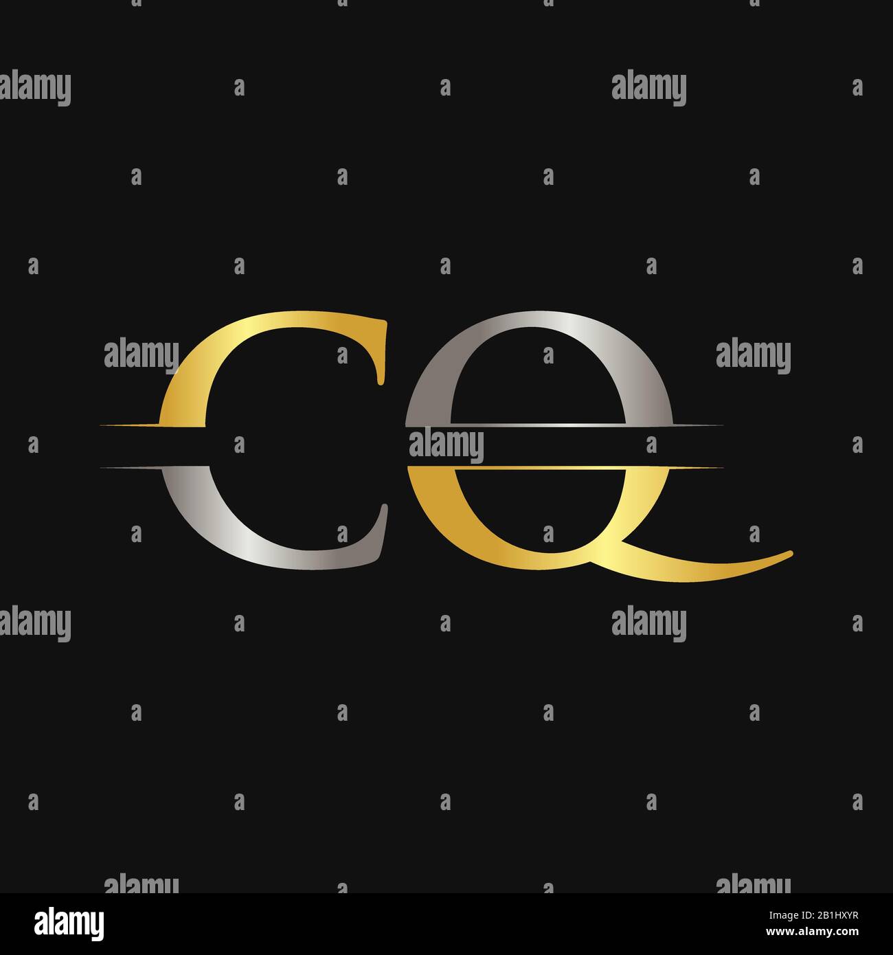 Initial Cq Letter Logo With Creative Modern Business Typography Vector