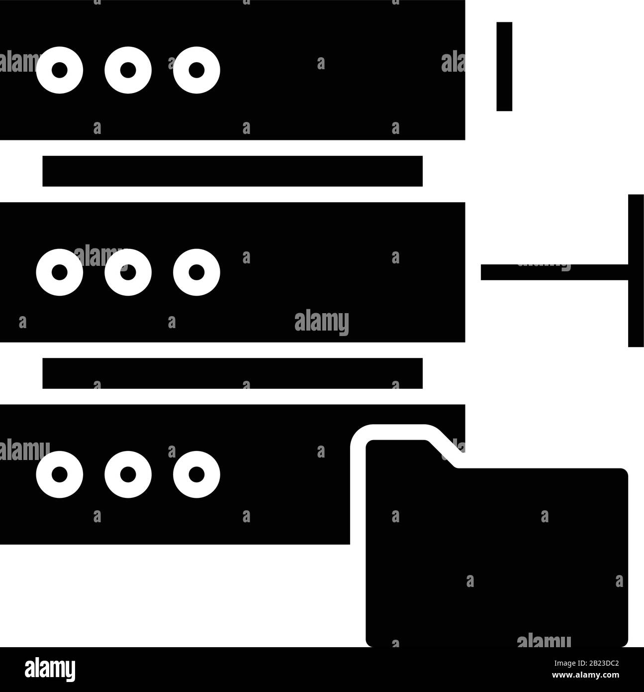 File Case Black Icon Concept Illustration Vector Flat Symbol Glyph