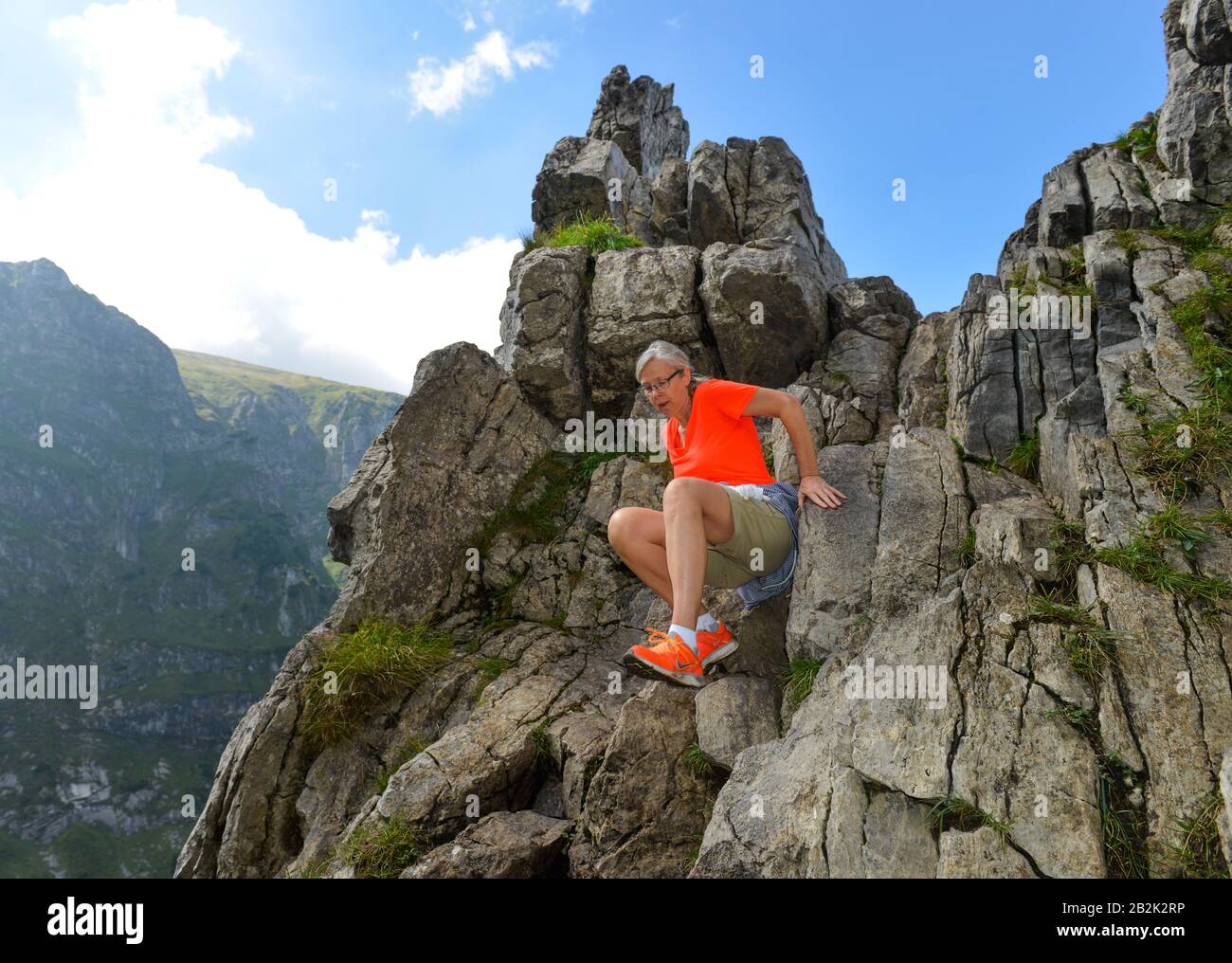 Roter Westlicher Wanderweg Zum Gipfel Giewont Hohe Tatra Polen Stock