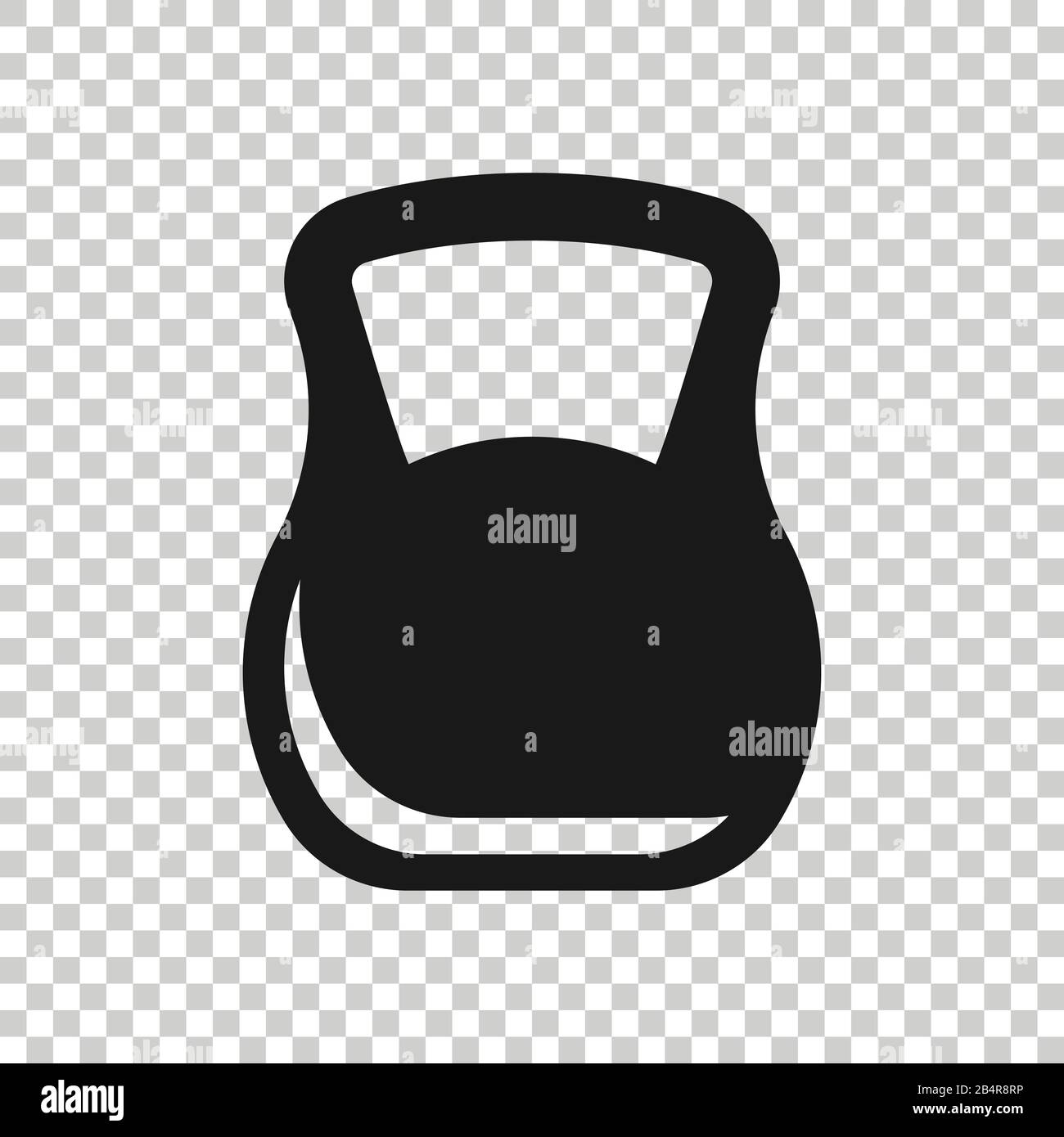 Kettlebell Icon In Flat Style Barbell Sport Equipment Vector