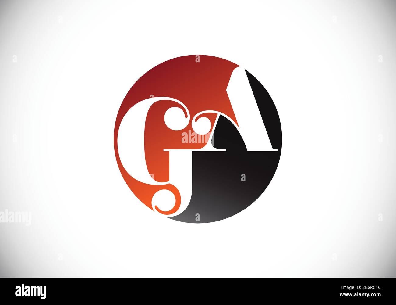 G A GA Initial Letter Logo Design Vector Template Graphic Alphabet