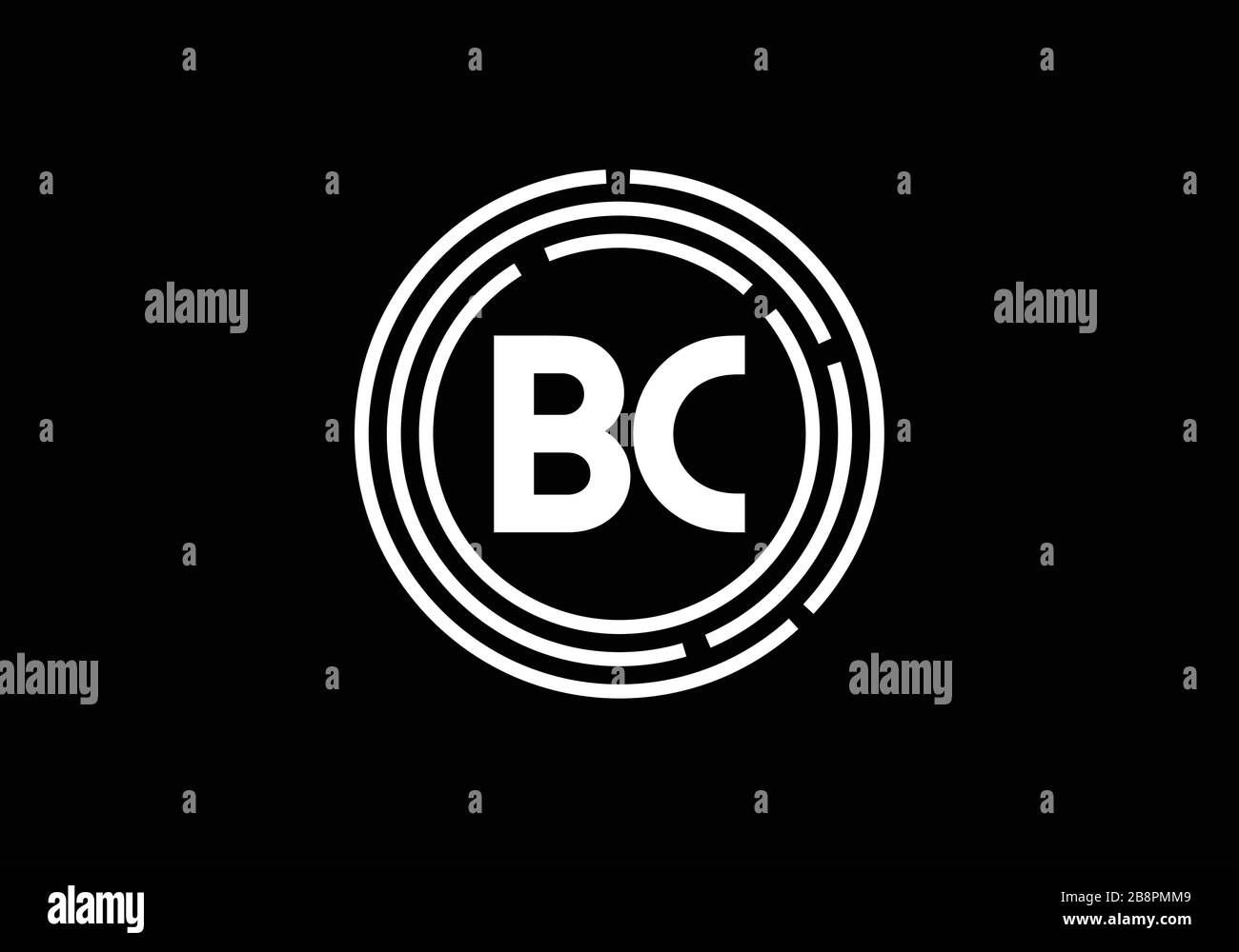 B C BC Initial Letter Logo Design Vector Template Graphic Alphabet