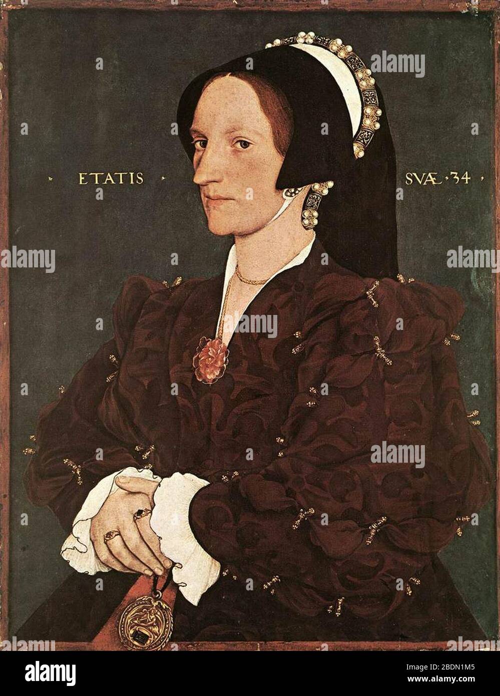 Hans Holbein D J Portrait Of Margaret Wyatt Lady Lee Stock Photo