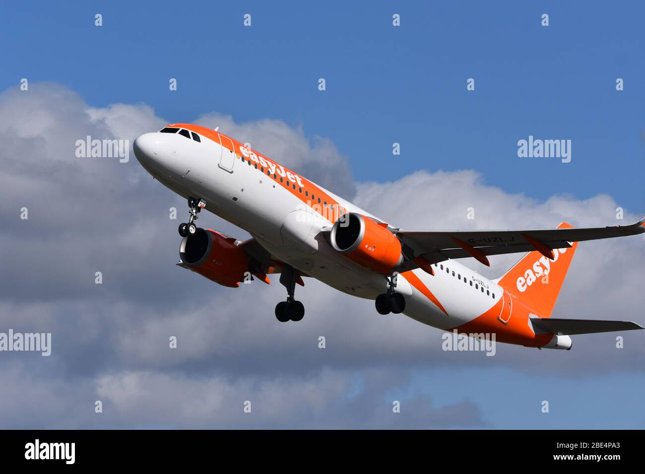 An Easyjet Airbus A Neo Aeroplane Taking Off From Bristol Airport