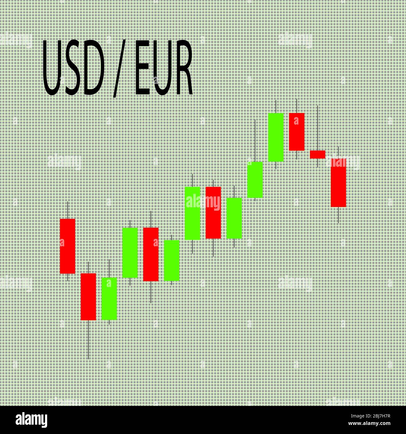 USD Euro Chart Graph Forex Vector Illustration Stock Vector Image