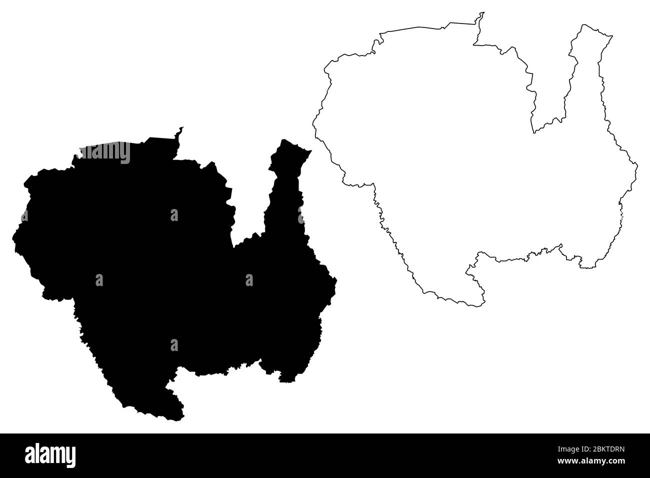 Sipaliwini District Surinam Republic Of Suriname Map Vector