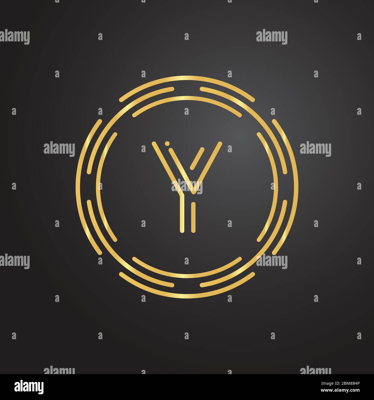 Initial Letter Y Logo With Luxury Business Typography Vector Template