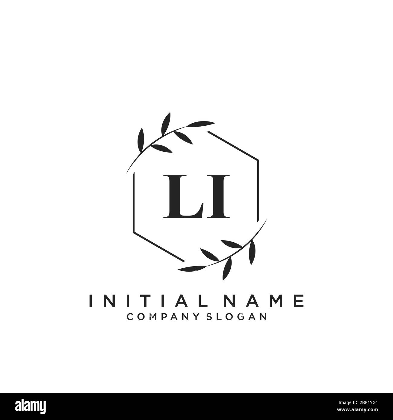 Initial LI Beauty Monogram And Elegant Logo Design Stock Vector Image