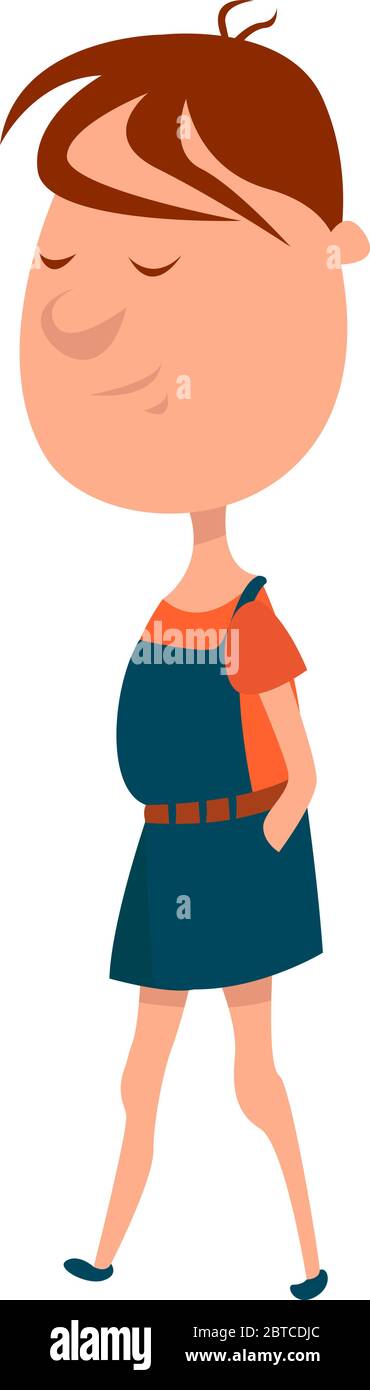 Girl Wearing Shorts Stock Vector Images Alamy