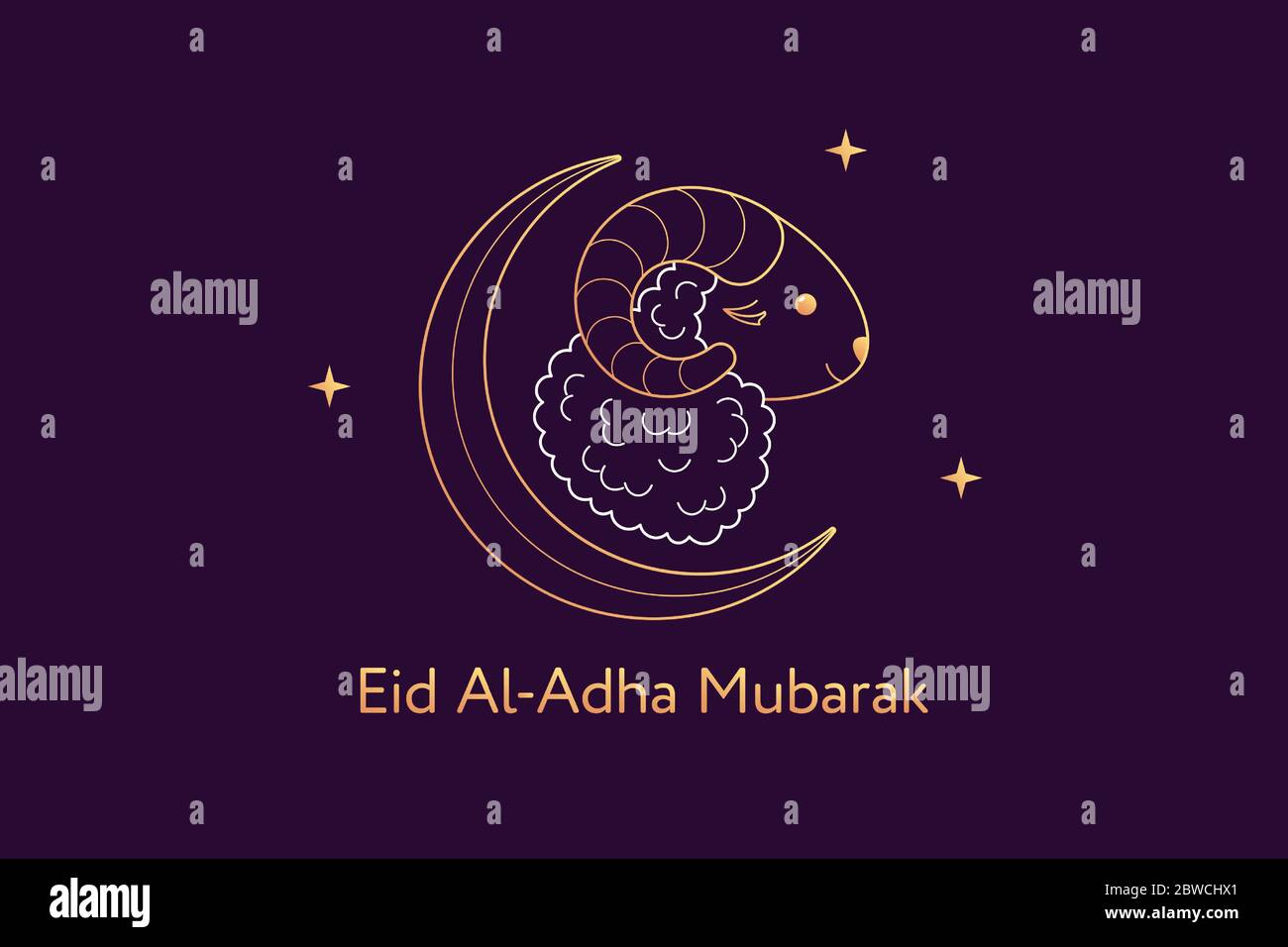 Muslim Holiday Eid Al Adha Mubarak Feast Of The Sacrifice Composition