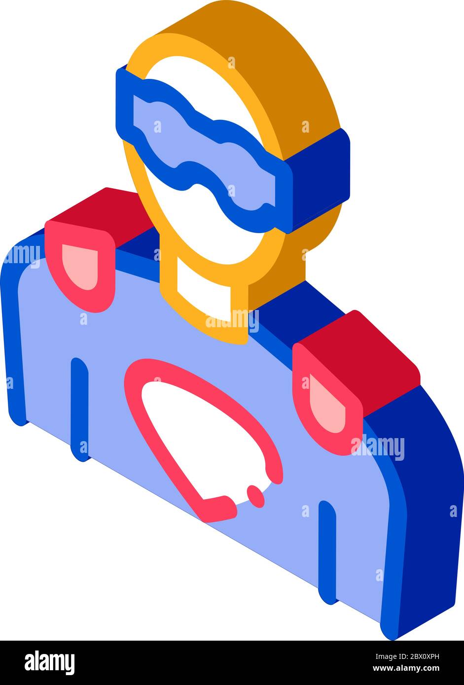 Face Mask Super Hero Isometric Icon Vector Illustration Stock Vector