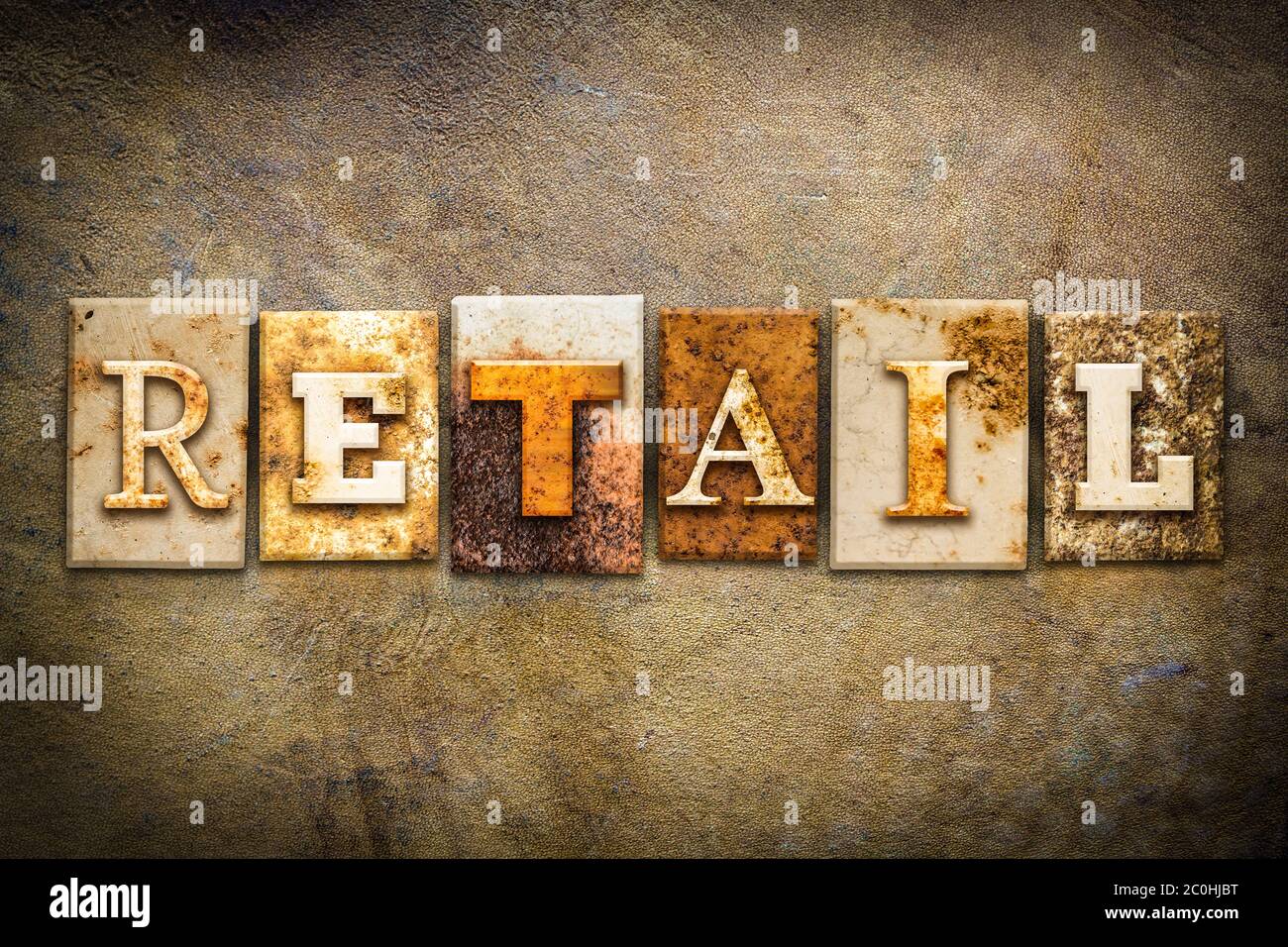 Retail Concept Letterpress Leather Theme Stock Photo Alamy