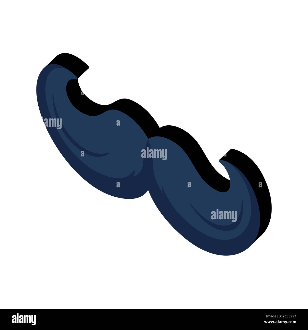 Isometric Of Mustache Icon In Trendy Flat Style Vector Illustration