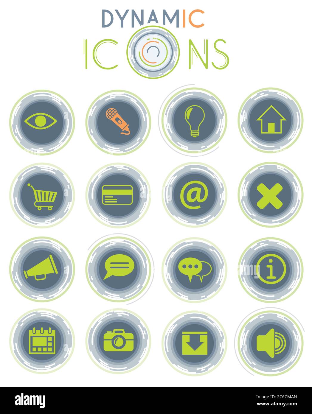 User Interface Dynamic Icons Stock Vector Image Art Alamy