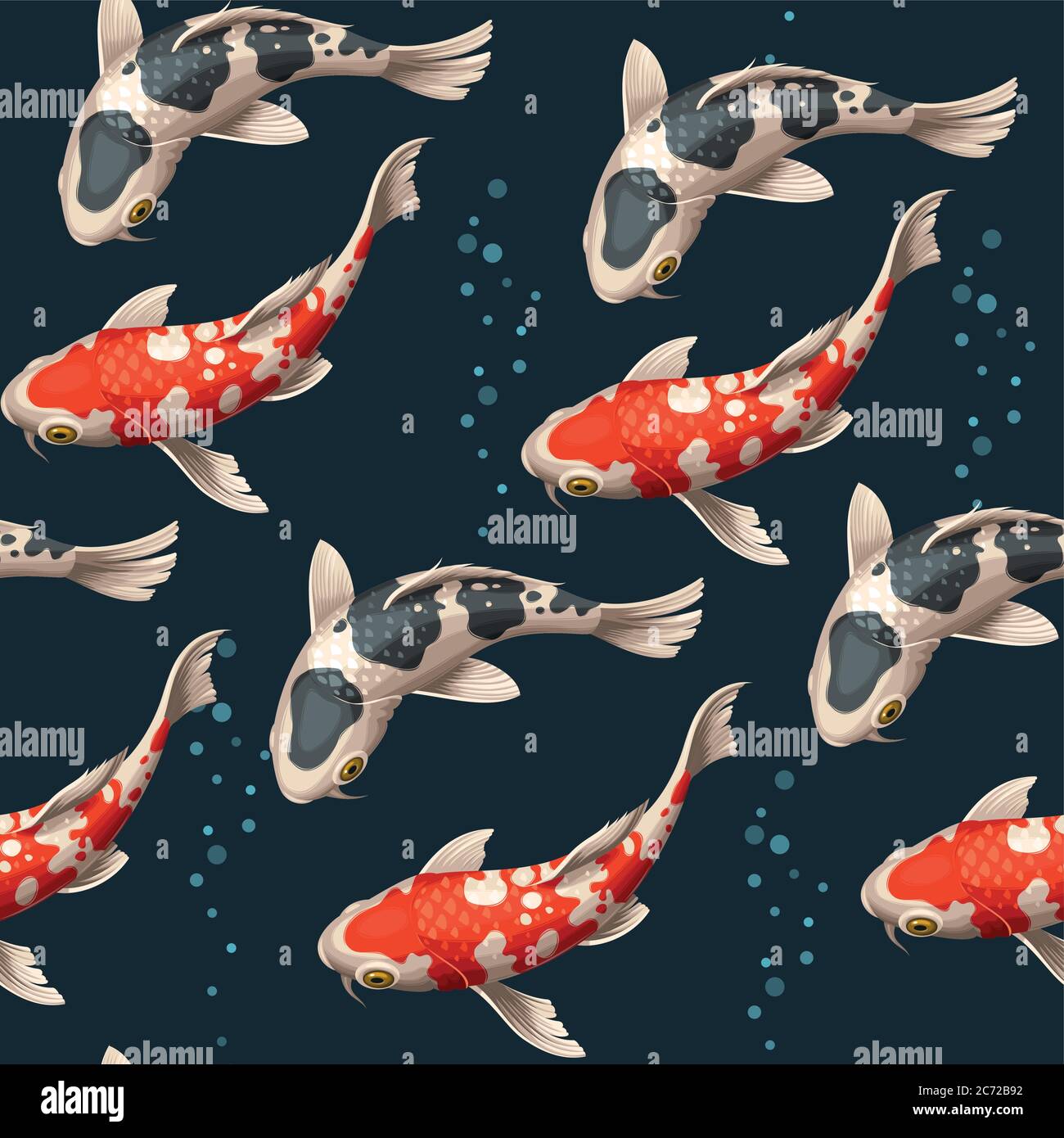 Koi Fish Wallpaper Stock Vector Images Alamy