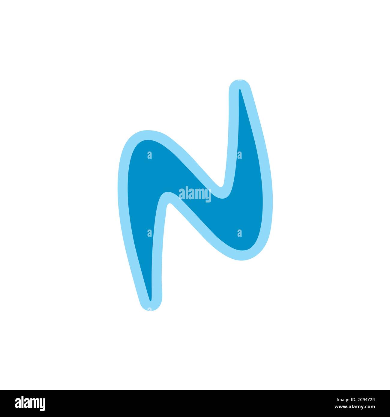 Letter N Simple Curves Design Logo Vector Stock Vector Image Art Alamy