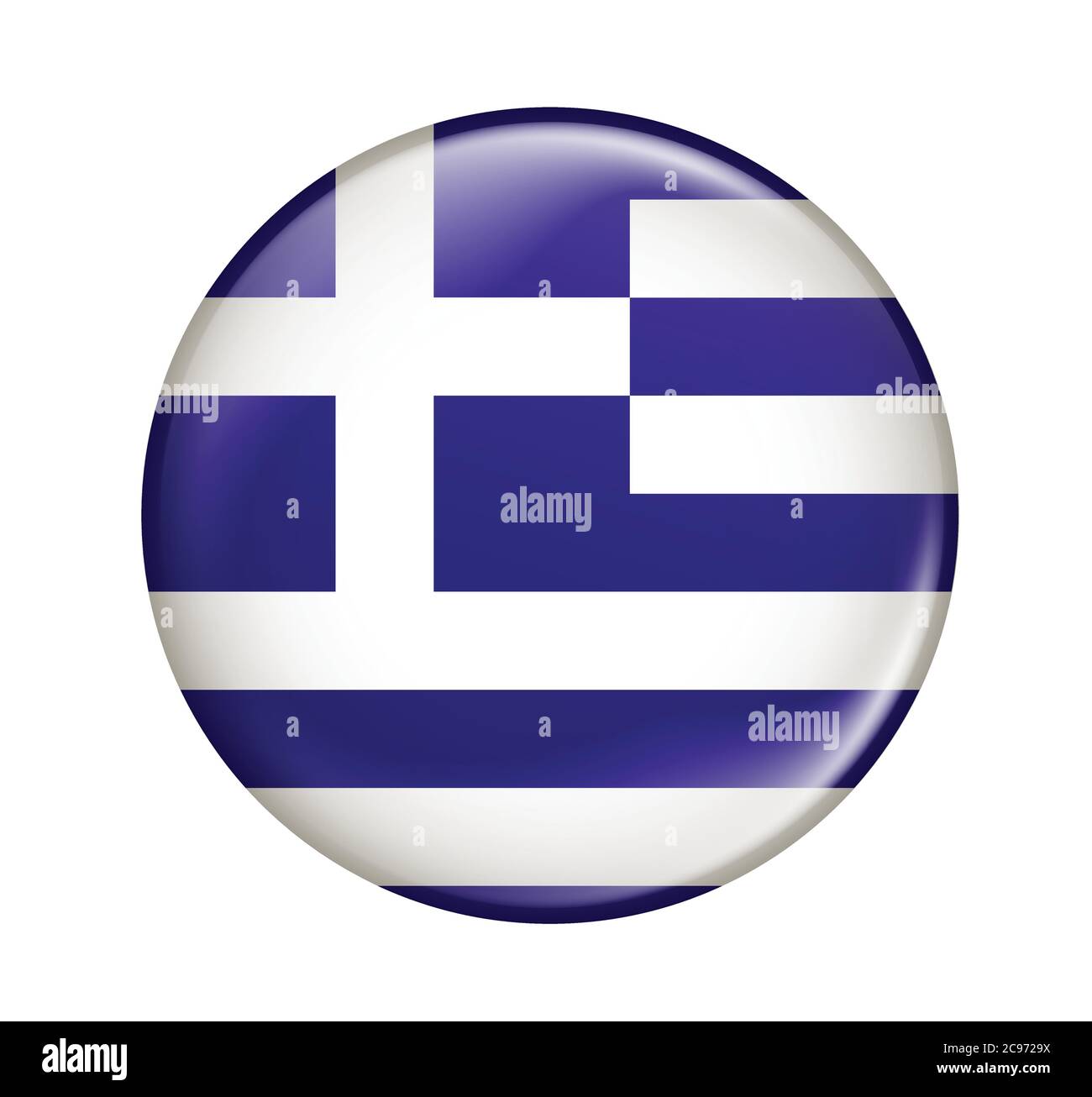 Greece Flag Icon Vector Illustration Isolated On White Background