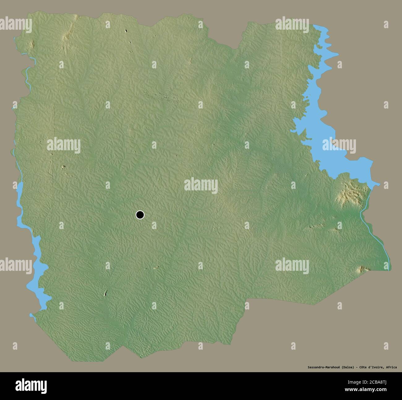 Shape Of Sassandra Marahou District Of C Te D Ivoire With Its