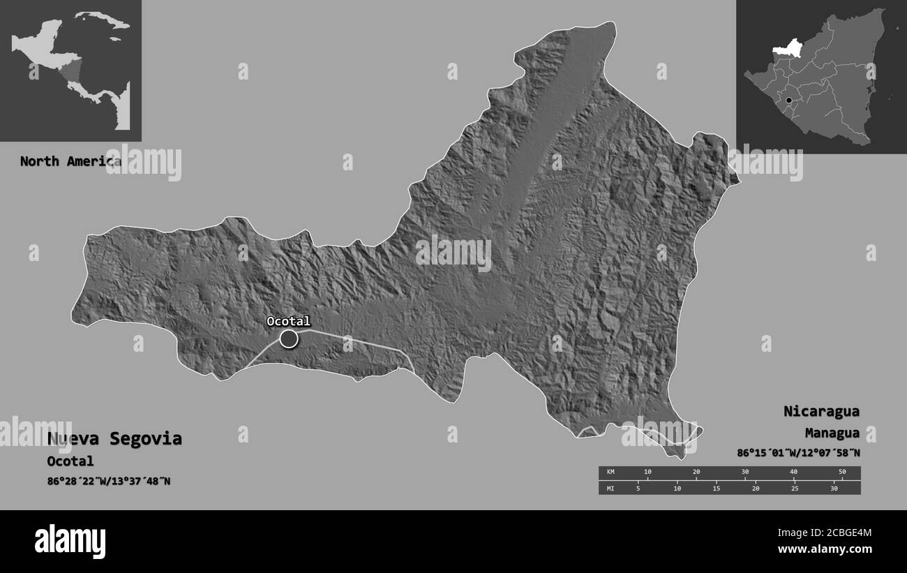 Shape Of Nueva Segovia Department Of Nicaragua And Its Capital