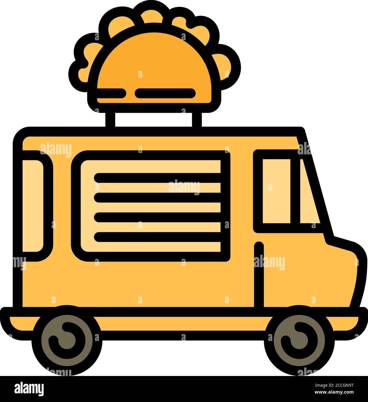 Food Truck Icon Outline Food Truck Vector Icon For Web Design Isolated