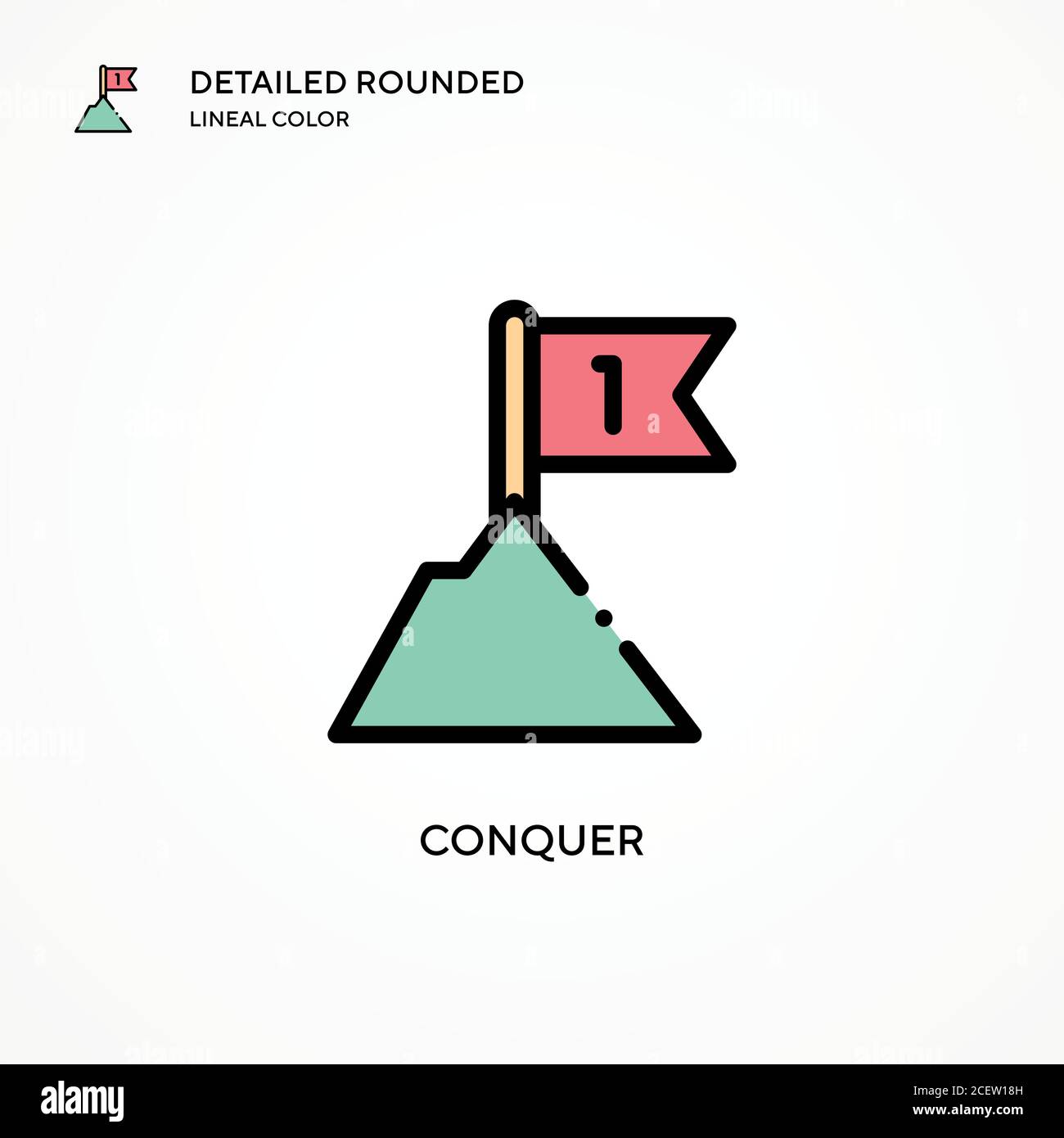 Conquer Vector Icon Modern Vector Illustration Concepts Easy To Edit