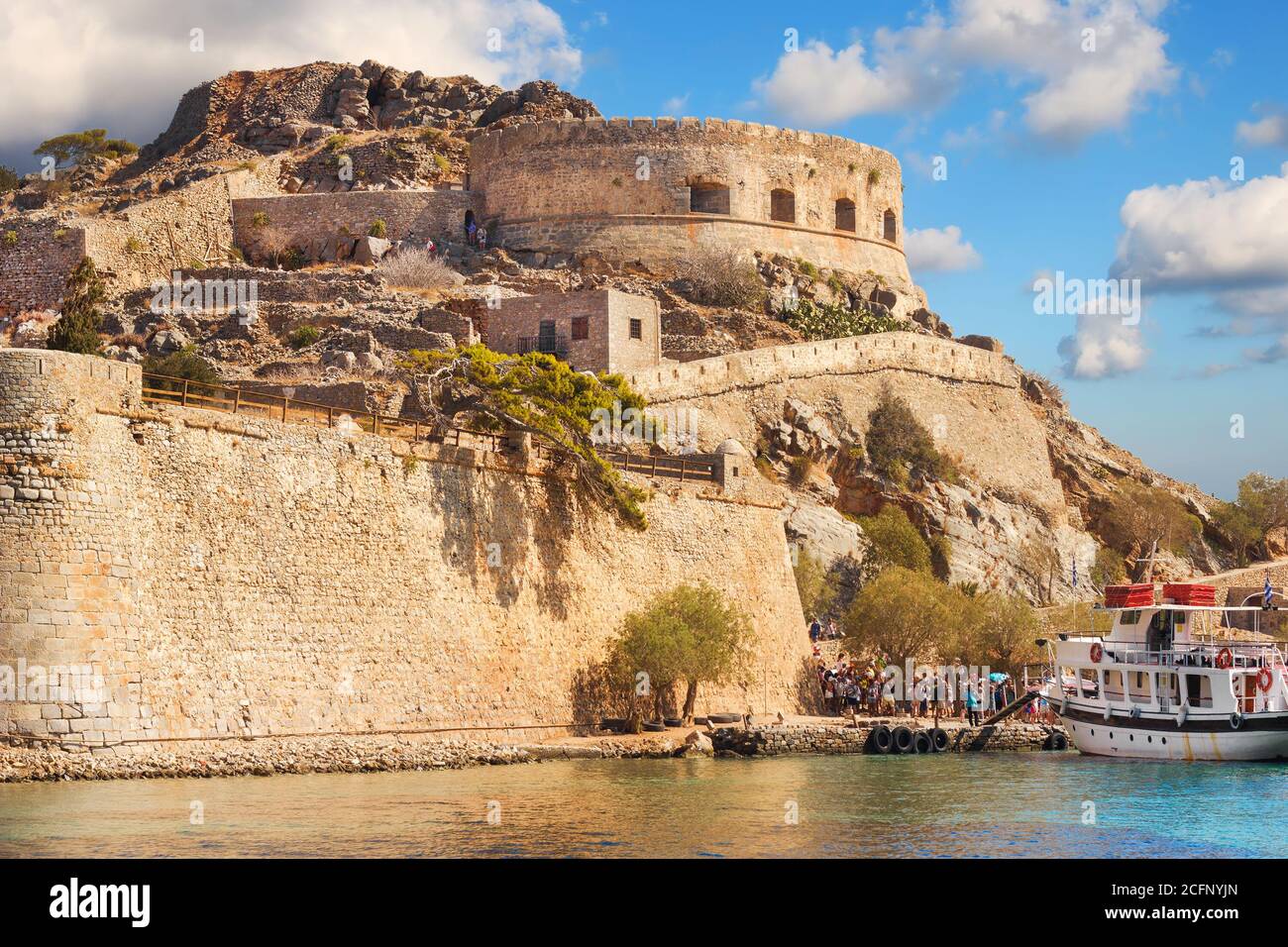 Ancient Ruins Of A Fortified Leper Colony Spinalonga Kalydon Island