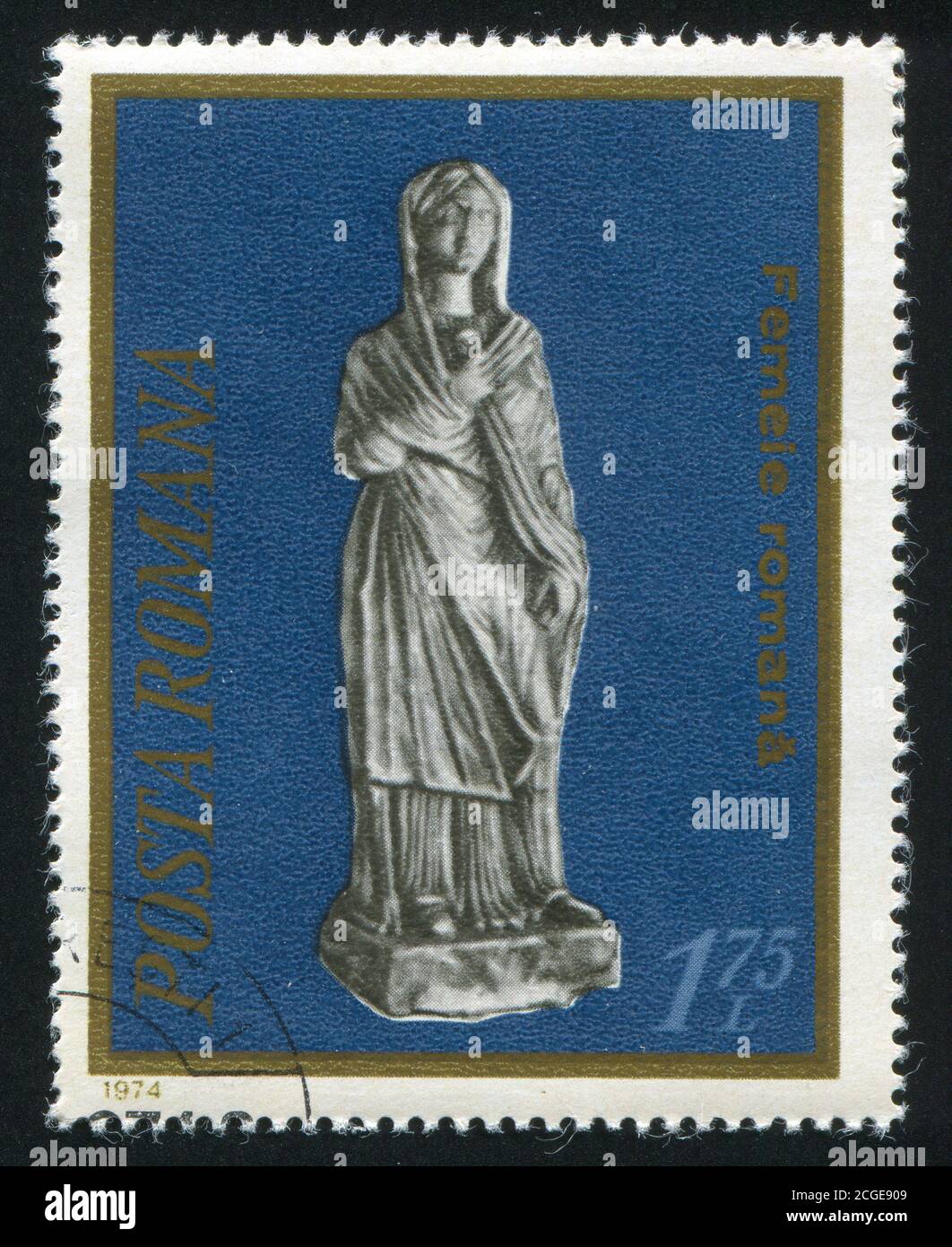 ROMANIA CIRCA 1974 Stamp Printed By Romania Shows Roman Woman