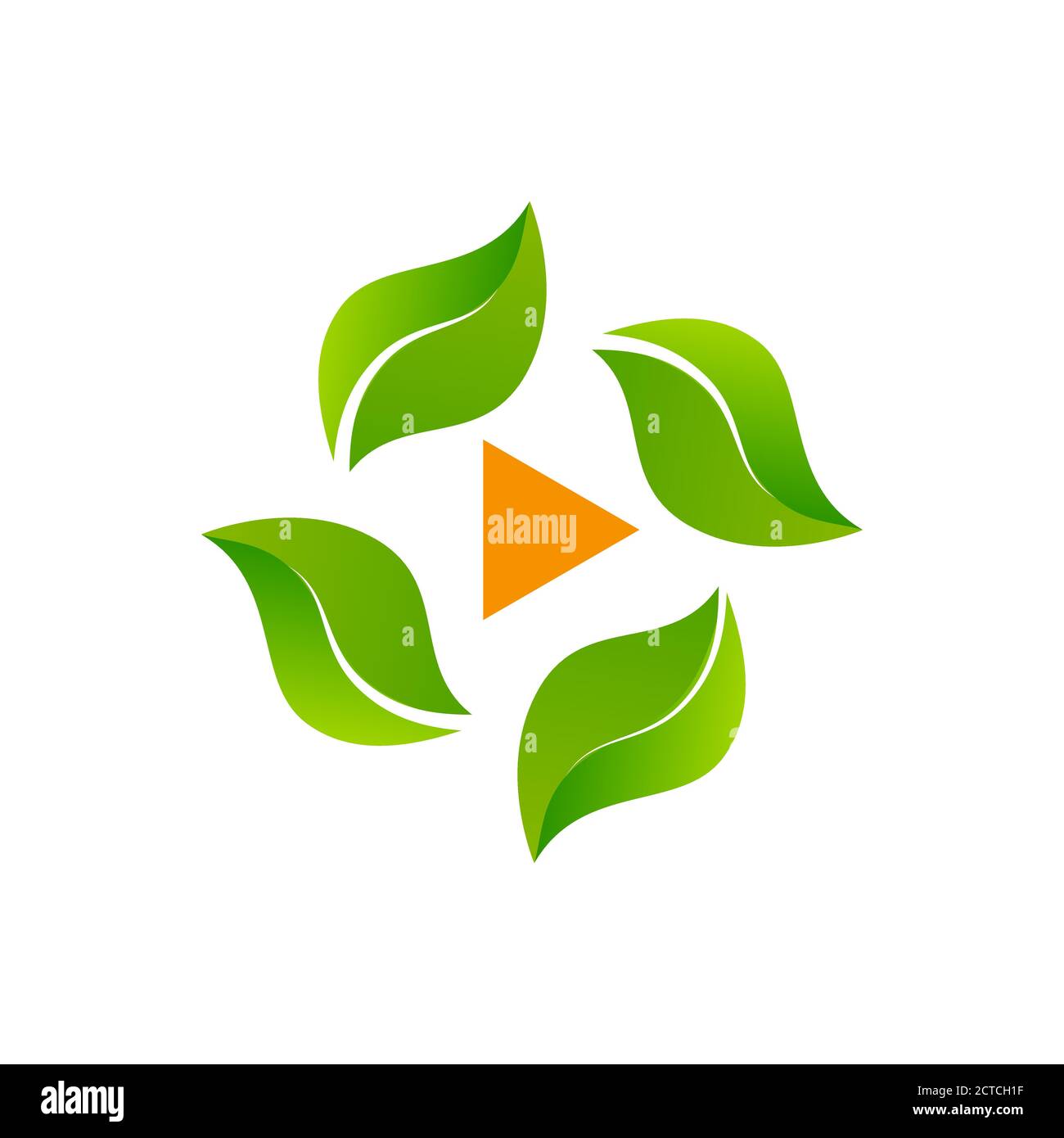 Great Nature Symbol Simple Eco Friendly Green Leaf Logo Vector