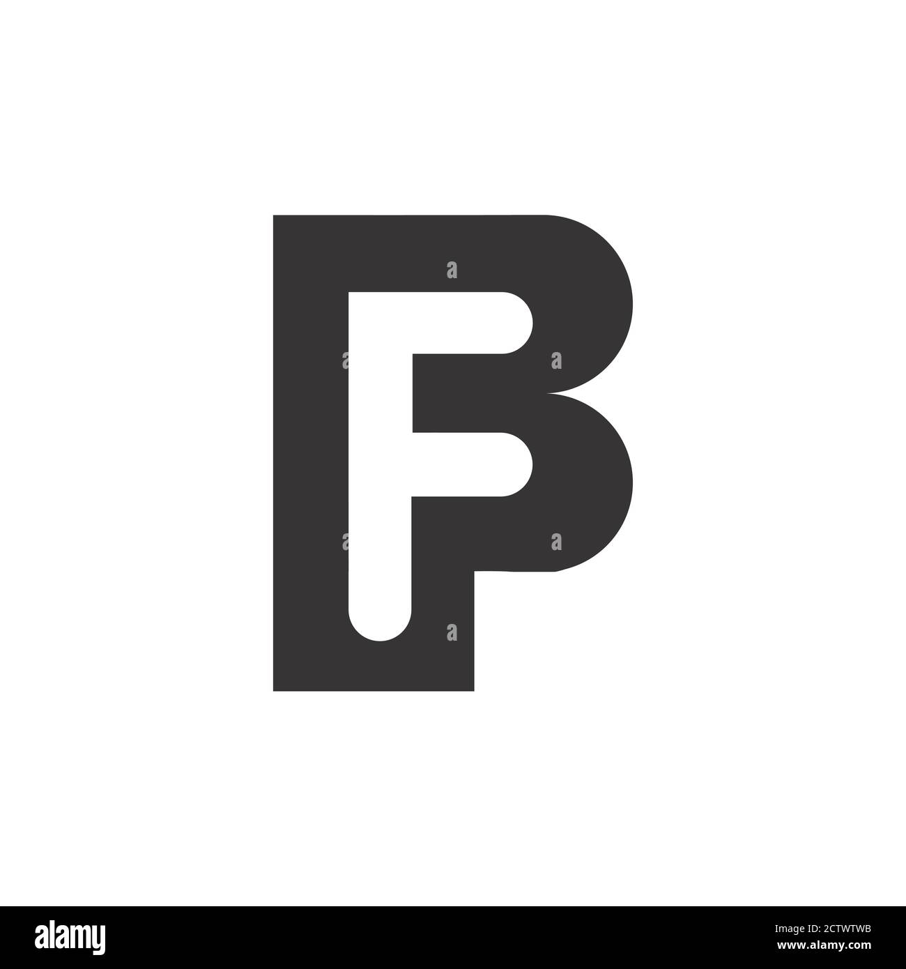 Initial Letter Bf Logo Or Fb Logo Vector Design Template Stock Vector