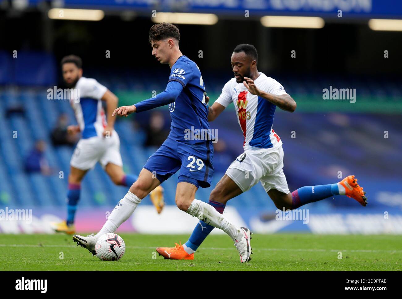 Chelsea S Kai Havertz And Crystal Palace S Jordan Ayew Right Battle