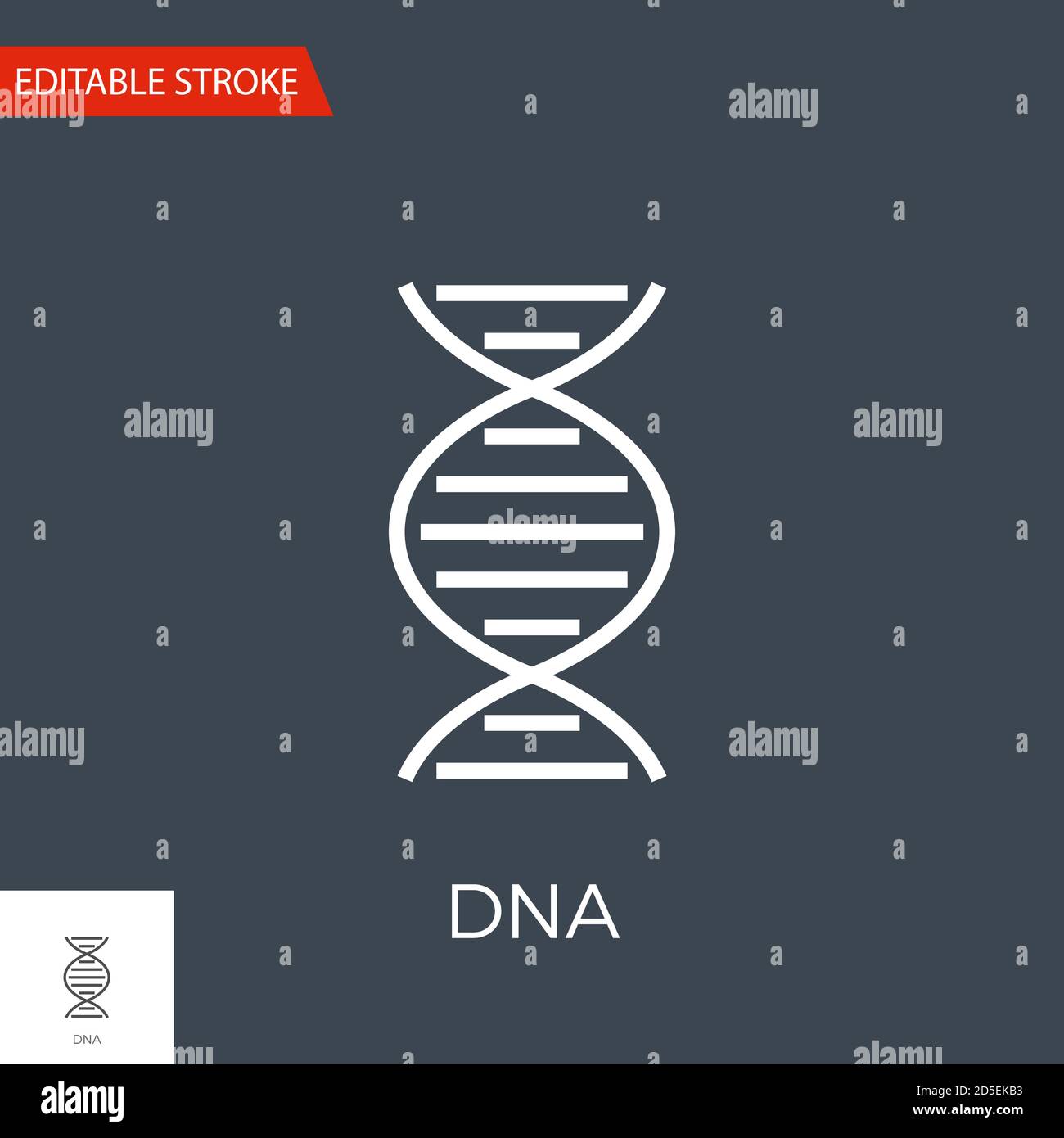 Dna Related Vector Thin Line Icon Stock Vector Image Art Alamy