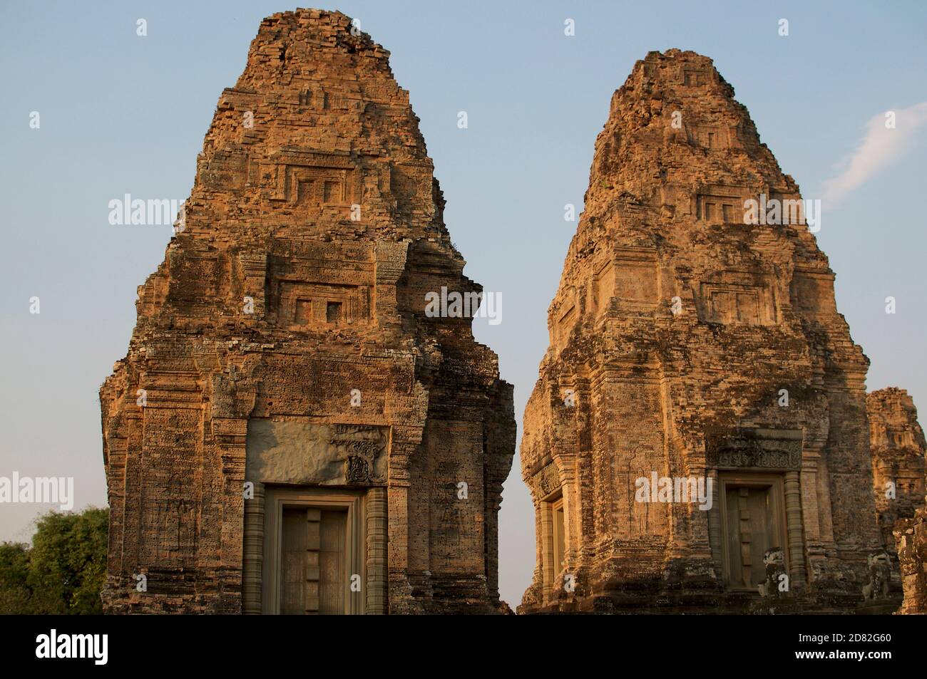 Beautiful View During Sunset Of Towers At The Pre Rup Temple Building