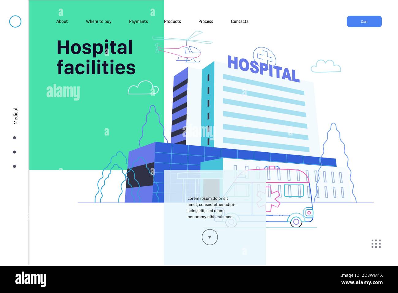 Medical Insurance Hospital Facilities And Services Modern Flat